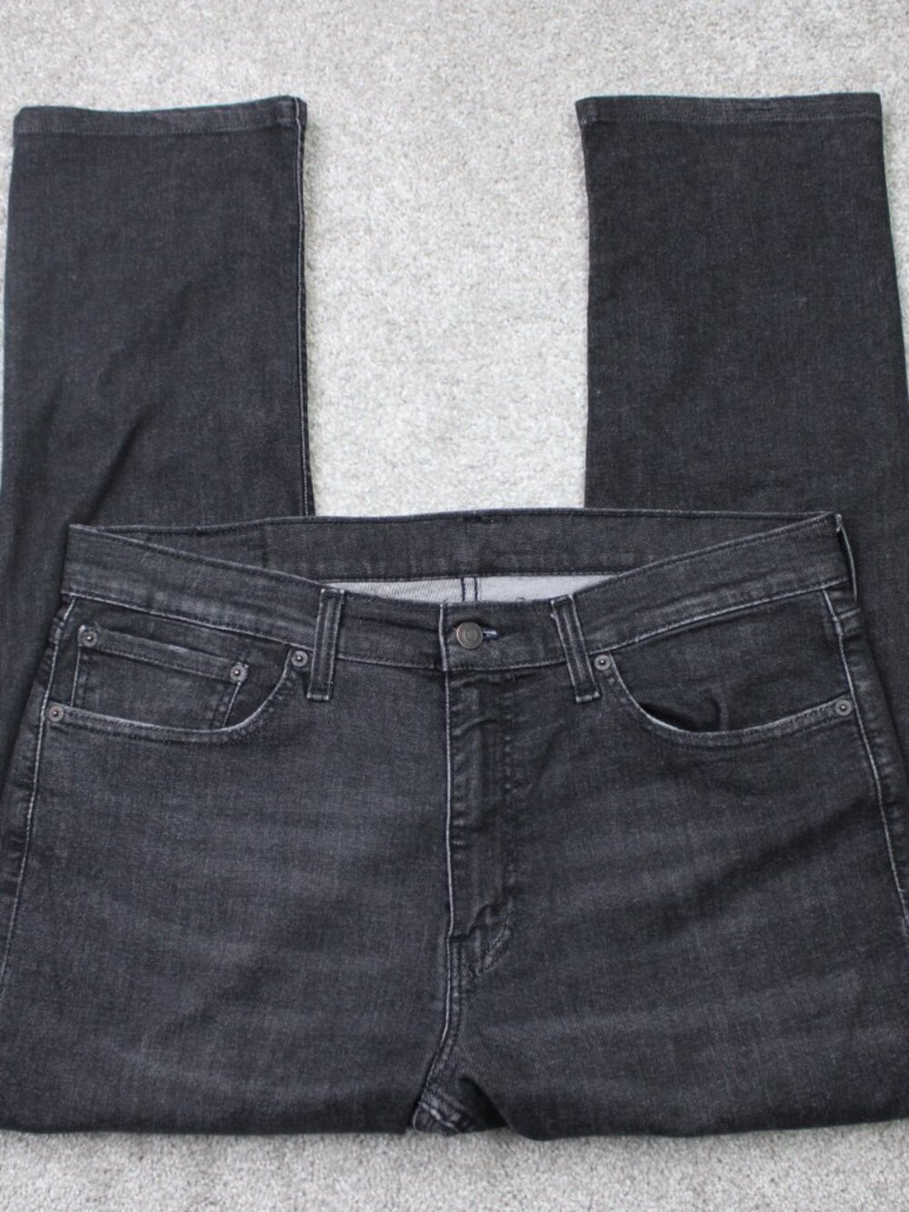 Levi 511 Jeans Mens 36x28 Black Slim Fit Cotton Stretch 5-Pocket Straight Denim